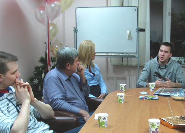 A session on global travelling in ICAN English speaking Club (Minsk) with cyclist Aleksey Landres.