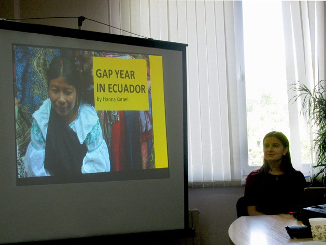 A talk about a year in Ecuador before university: culture, language acquisition, intercultural communication, personal growth. Aslo about the program that provide scholarships for that.