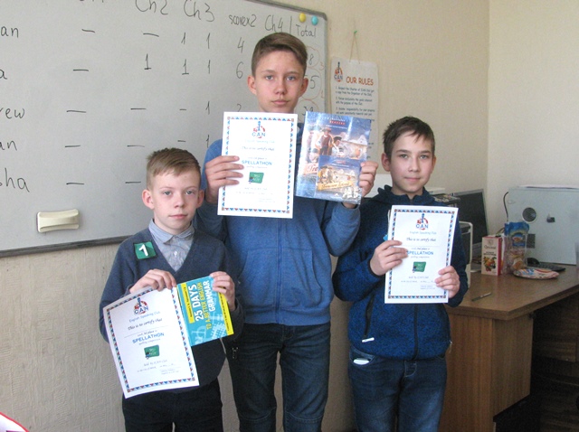 Traditional Spelling Contest in ICAN Club, an English speaking Club in Minsk, Belarus, for non-native speakers of English