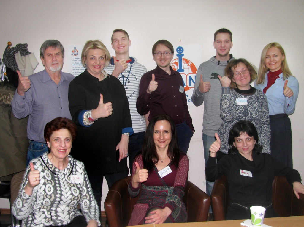 A session on global travelling in ICAN English speaking Club (Minsk) with cyclist Aleksey Landres.