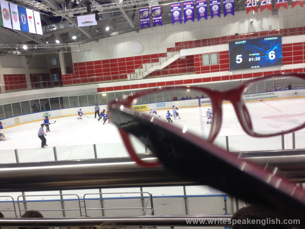 A hockey match