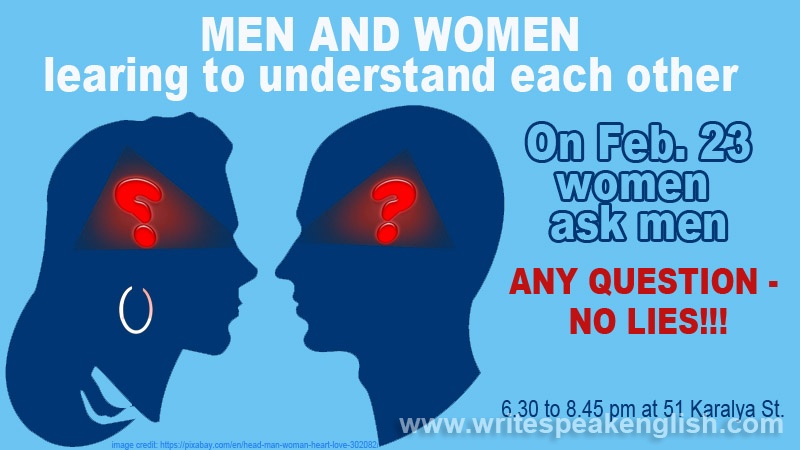 Men and Women Learning to Understand Each Other: Women Ask Men