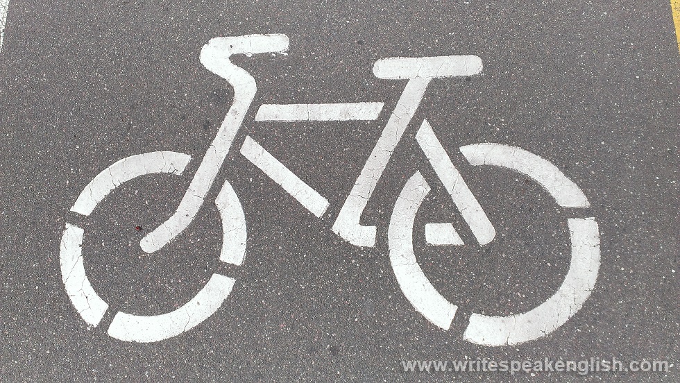 Riding a bicycle